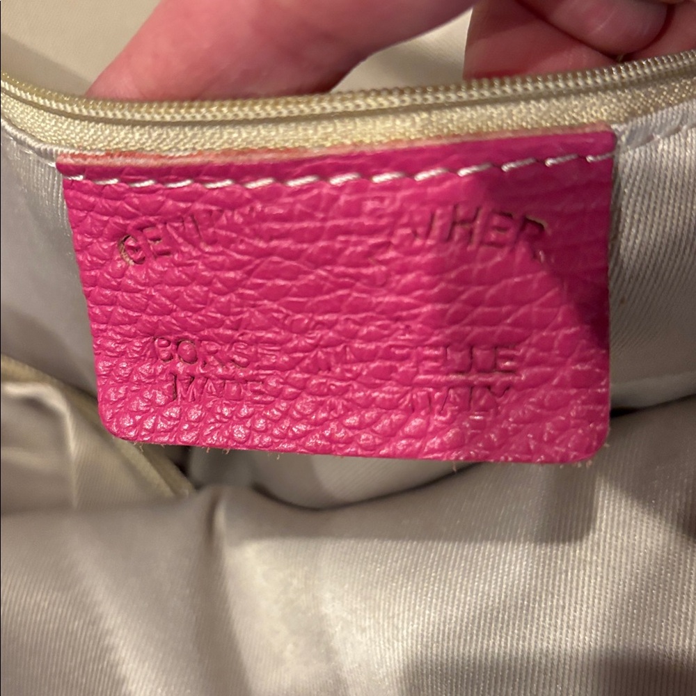 Hot Pink Italian Leather Backpack from Florence - Picture 6 of 9